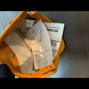 Zara suede clutch